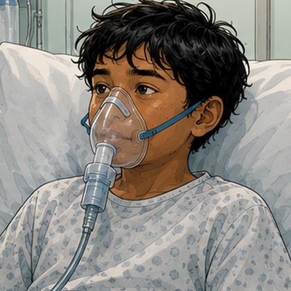 Portrait of Andre, from the comic panels